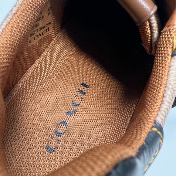 Women’s Coach Sneakers C118 CDC STR Tan Black US 7.5 - Picture 3 of 12